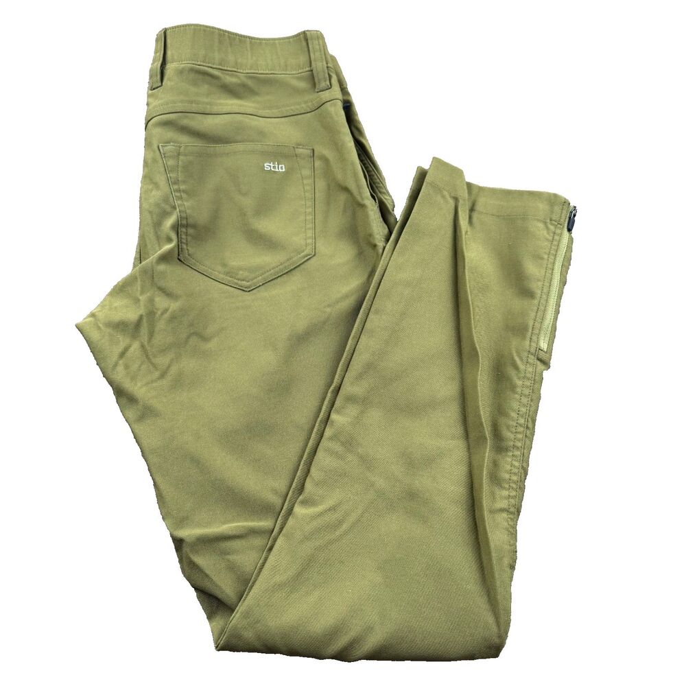 STIO Coburn  Pants Women's 4 Pine Green Stretch Hiking Climbing Outdoor